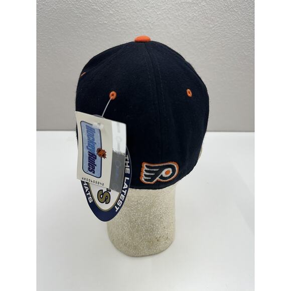 Zephyr NHL Fitted Hat Philadelphia Flyers Hockey Size 7 1/2 Black Orange NWTs - Picture 6 of 13